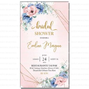 Invitación Digital : Despedida de Soltera Floral Eveline